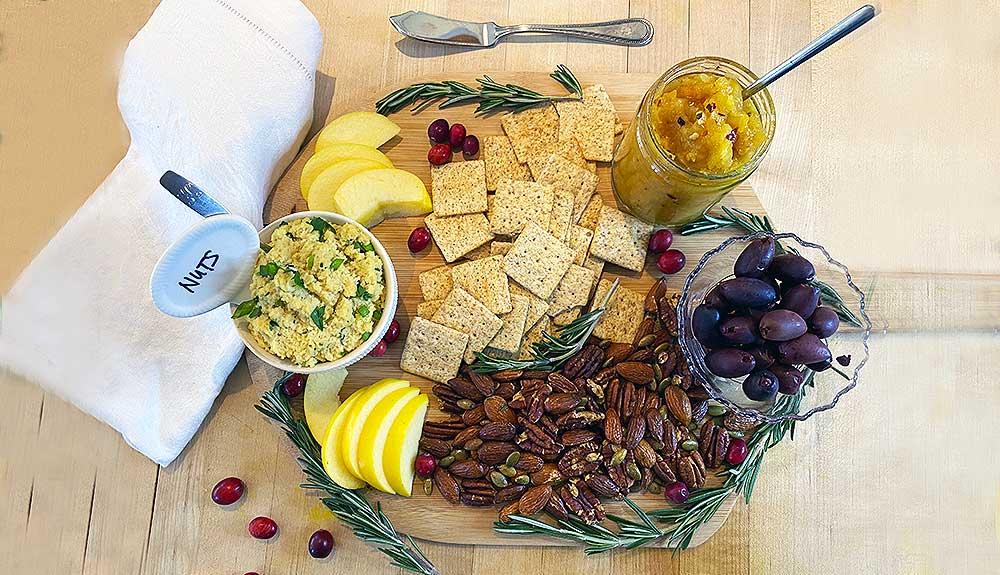 Plant Based Vegan Sweet and Savory Charcuterie Board